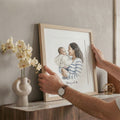 First Mother's Day Watercolor Illustration