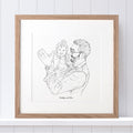 Daddy and Me Line Portrait