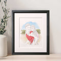 Watercolor Line People Portrait