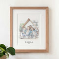 Personalized Family Line Portrait