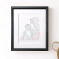 Watercolor Line People Portrait
