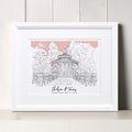 Wedding Venue Color Block Line Portrait
