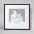 Couples Color Block People Line Portrait