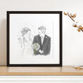 Wedding or Anniversary Line Portrait