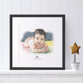 Personalized Baby Watercolor Illustration