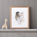 Personalized Baby Watercolor Illustration