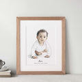 Personalized Baby Watercolor Illustration