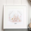 Personalized Baby Watercolor Illustration