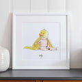 Personalized Baby Watercolor Illustration