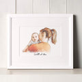 Personalized Baby Watercolor Illustration