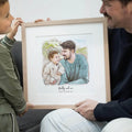 Daddy and Me Line Portrait