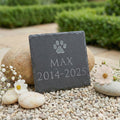 Personalized Pet Slate with Paw Print