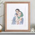 Watercolor Line People Portrait