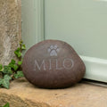 Personalized Pet Pebble with Paw Print