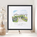 Watercolor Wedding Venue Sketch