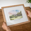 Watercolor Wedding Venue Sketch