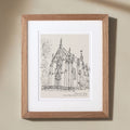 Church Wedding Pencil Sketch