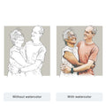 Couples Color Block People Line Portrait