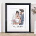 Bride and Groom Wedding Illustration