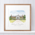 Watercolor Wedding Venue Sketch