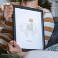 Watercolor Line People Portrait