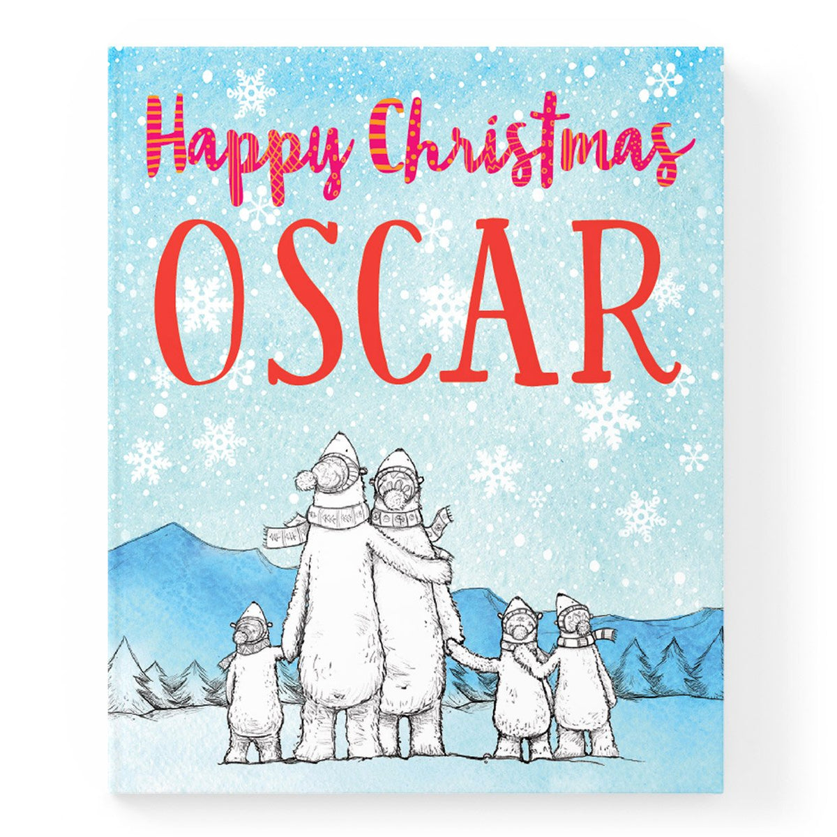 Personalized Christmas Book for 3 Children, with photo and name