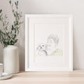 My pet and me line portrait