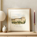 Watercolor Wedding Venue Sketch