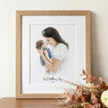 First Mother's Day Watercolor Illustration