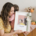 Mommy and Me Color Block People Line Portrait