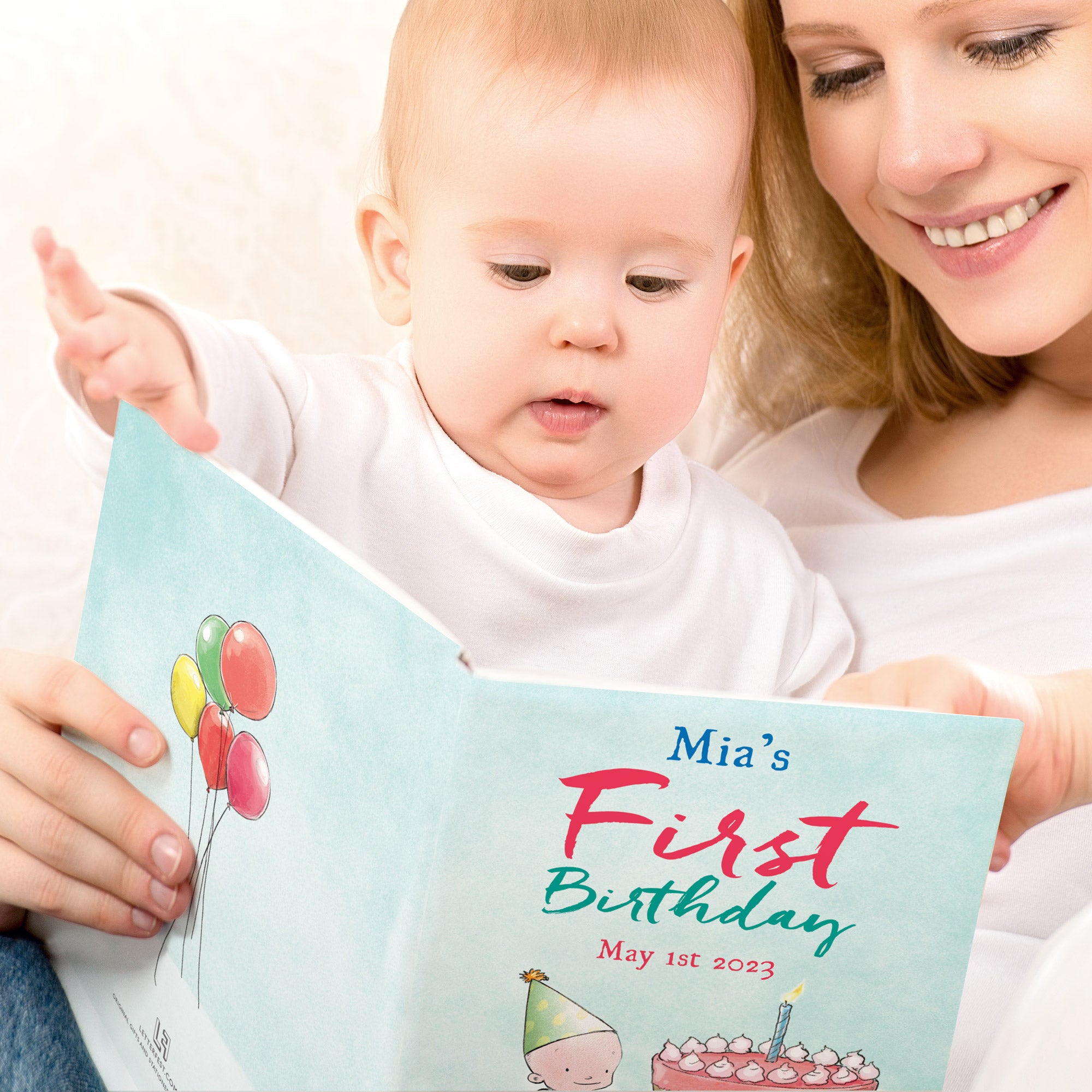 First birthday personalized store book