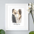 Bride and Groom Wedding Illustration