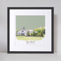 Wedding Venue Color Block Line Portrait