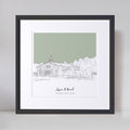 Wedding Venue Color Block Line Portrait