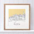 Wedding Venue Color Block Line Portrait