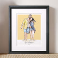 Couples Color Block People Line Portrait
