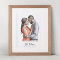 Watercolor Couple Portrait