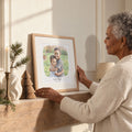 Personalized Family Line Portrait