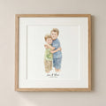 Personalized Family Line Portrait