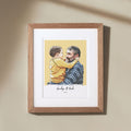 Grandad and Me Color Block People Line Portrait