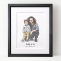 Daddy and Me Line Portrait