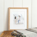 Watercolor Line People Portrait