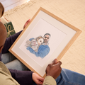 Watercolor Line People Portrait