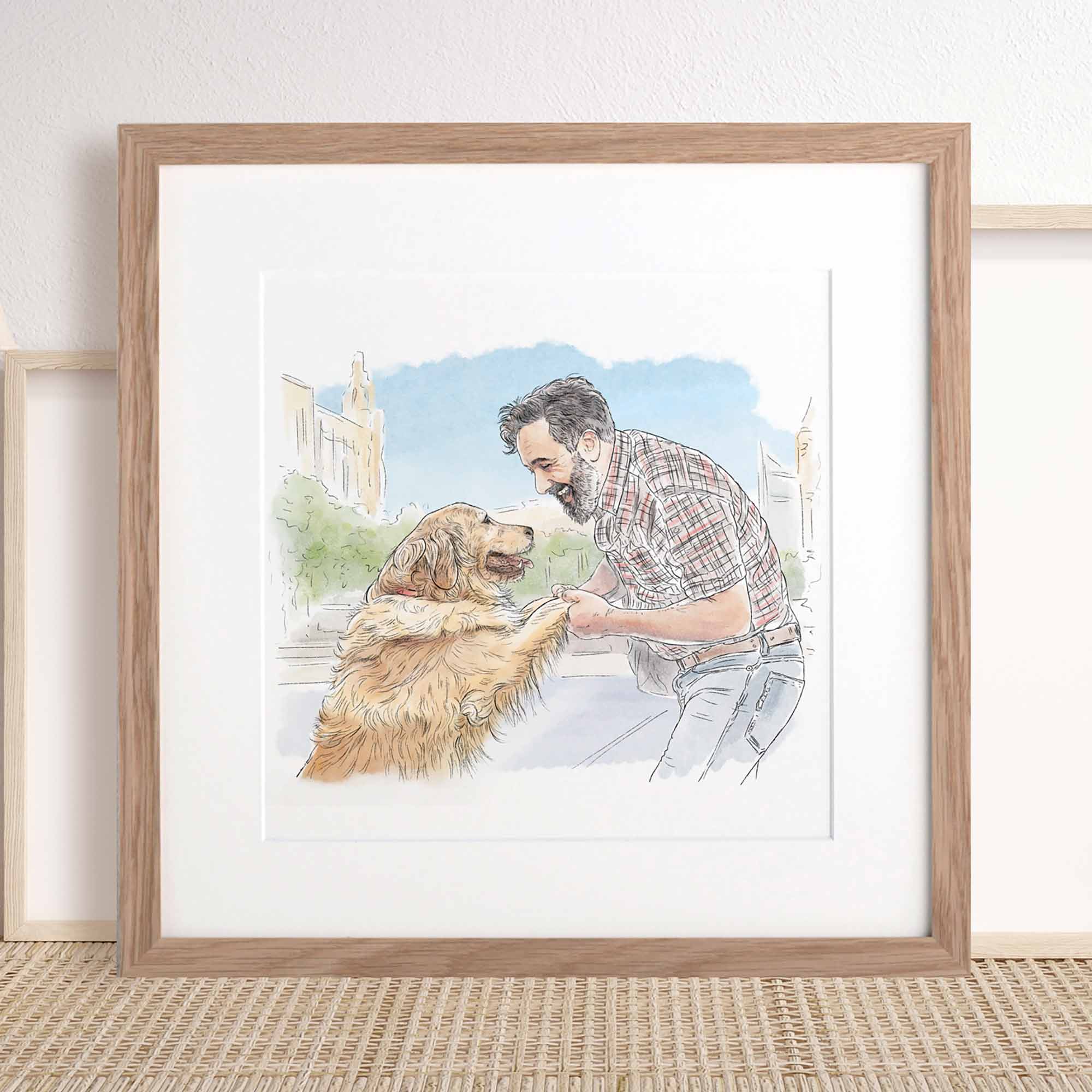 My pet and me line portrait – Letterfest 🇺🇸