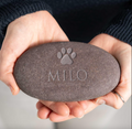 Personalized Pet Pebble with Paw Print
