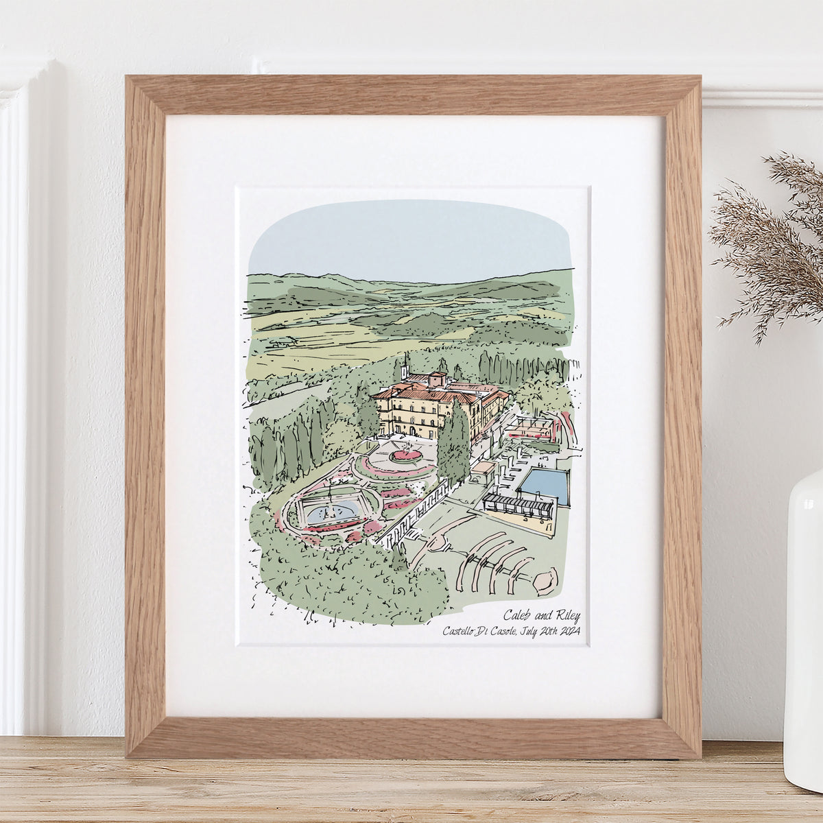 Personalized Wedding Venue Portrait