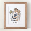Bride and Groom Wedding Illustration