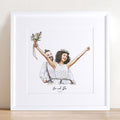 Bride and Groom Wedding Illustration