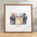 Bride and Groom Wedding Illustration