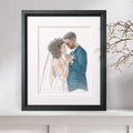 Wedding or Anniversary Line Portrait